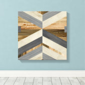 Geometrische inleg canvas afdruk (Insitu (Houten vloer))