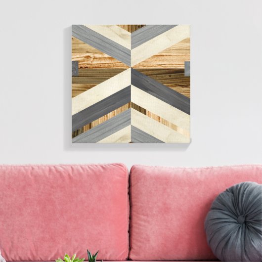 Geometrische inleg canvas afdruk (Insitu (Woonkamer))