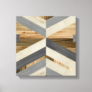 Geometrische inleg canvas afdruk