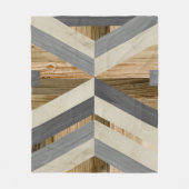 Geometrische inleg fleece deken (Voorkant)