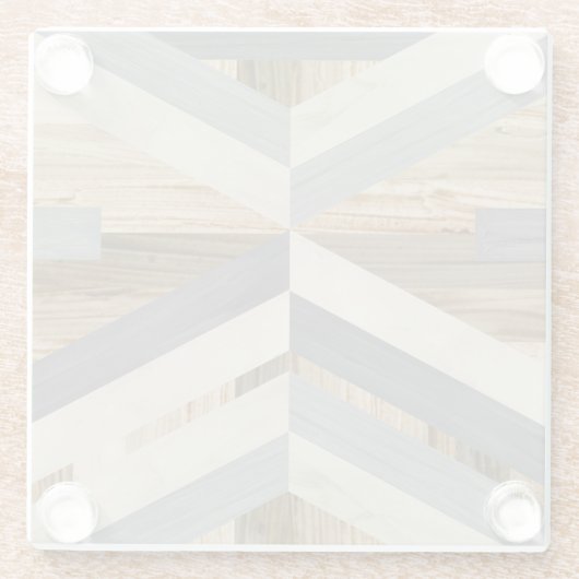 Geometrische inleg glazen onderzetter (Achterkant)