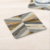 Geometrische inleg kartonnen onderzetters (Schuin)