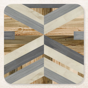 Geometrische inleg kartonnen onderzetters