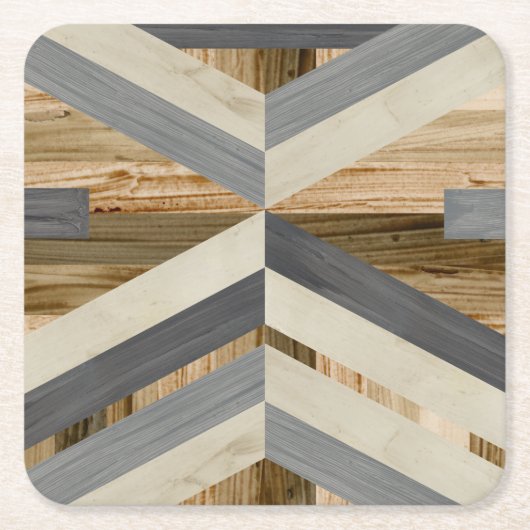 Geometrische inleg kartonnen onderzetters (Voorkant)