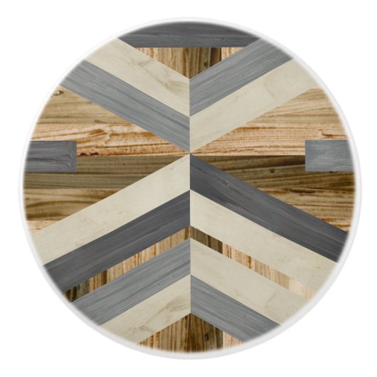 Geometrische inleg keramische knop (Voorkant)