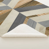 Geometrische inleg sherpa deken (3/4)