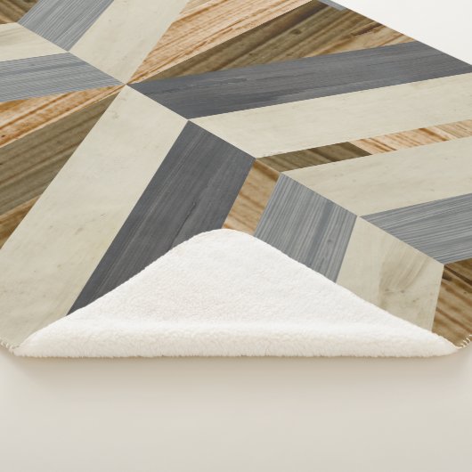 Geometrische inleg sherpa deken (3/4)