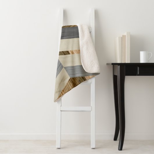 Geometrische inleg sherpa deken (In situ)