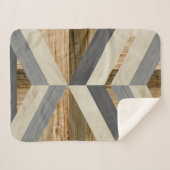 Geometrische inleg sherpa deken (Voorkant (horizontaal))