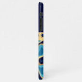 Geometrische iPhone voor marmer, goud en blauwe ma iPhone Hoesje (Linkerkant)