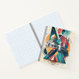 Geometrische Islamitische Moskee Kunst met Abstrac Notitieboek
