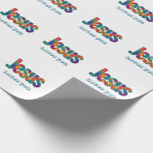 Geometrische Jezus-ontwerp Cadeaupapier (Hoek)