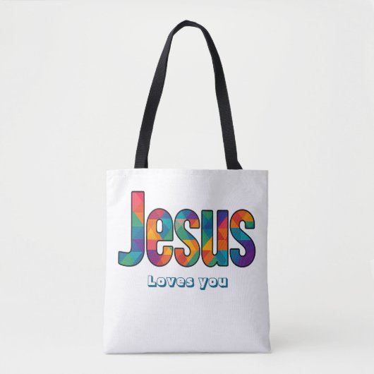 Geometrische Jezus-ontwerp Tote Bag (Voorkant)
