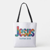 Geometrische Jezus-ontwerp Tote Bag (Achterkant)