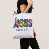 Geometrische Jezus-ontwerp Tote Bag (Dichtbij)