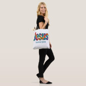 Geometrische Jezus-ontwerp Tote Bag (Op model)