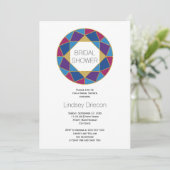 Geometrische juwelen tonen modern bruiloft vrijgez kaart (Staand voorkant)