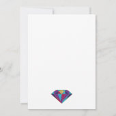 Geometrische juwelen tonen modern bruiloft vrijgez kaart (Achterkant)