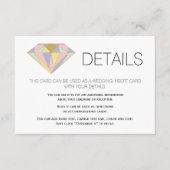 Geometrische juwelen voor bruiloft, tussenvoegsel informatiekaartje (Voorkant)