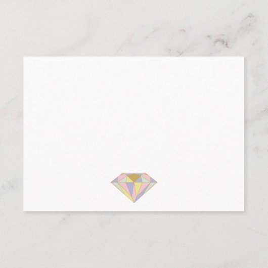 Geometrische juwelen voor bruiloft, tussenvoegsel informatiekaartje (Achterkant)