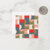 Geometrische kaart notitiekaartje (Voorkant / Achterkant in situ)