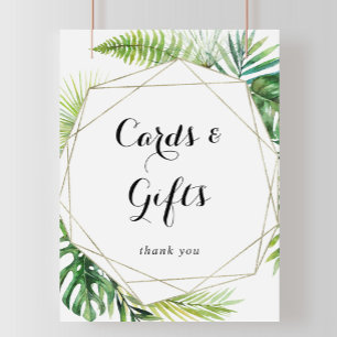 Geometrische Kaarten voor bestemming en steuntente Poster