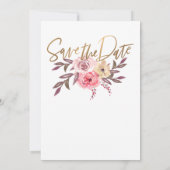 Geometrische kader bloemige trouw uitnodiging temp (Achterkant)