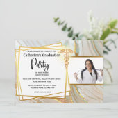 Geometrische kaducs van marmer, van medisch afstud kaart (Staand voorkant)