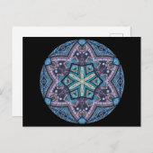 Geometrische kaleidoscoop Mandala Briefkaart (Voorkant / Achterkant)