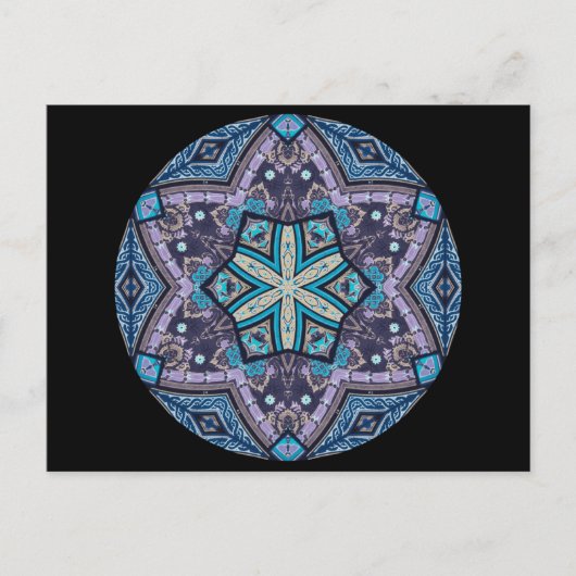 Geometrische kaleidoscoop Mandala Briefkaart (Voorkant)