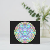 Geometrische kaleidoscoop Mandala Briefkaart (Staand voorkant)