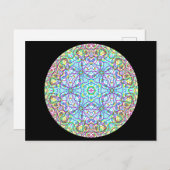 Geometrische kaleidoscoop Mandala Briefkaart (Voorkant / Achterkant)