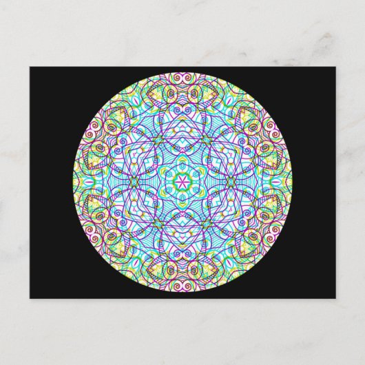 Geometrische kaleidoscoop Mandala Briefkaart (Voorkant)