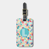 Geometrische Kaleidoscoop Y2K Patroon Bagagelabel (Voorkant verticaal)