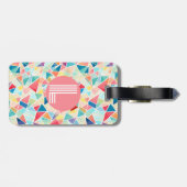 Geometrische Kaleidoscoop Y2K Patroon Bagagelabel (Achterkant horizontaal)