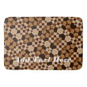 Geometrische Kaleidoscope in Shades of Brown Badmat (Voorkant)