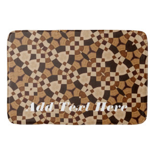 Geometrische Kaleidoscope in Shades of Brown Badmat