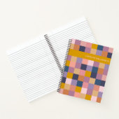 Geometrische kassa in Paars, speciaal gepersonalis Notitieboek (Binnen)