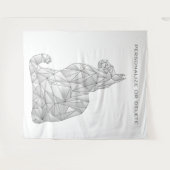 Geometrische Kat Moderne Minimaal Cute Abstract Tr Wandkleed (Voorkant (horizontaal))