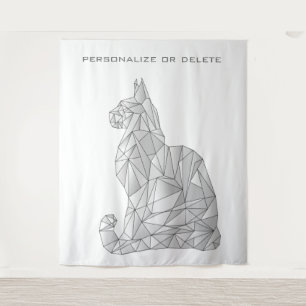 Geometrische Kat Moderne Minimaal Cute Abstract Tr Wandkleed