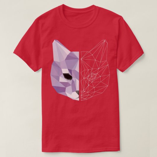 Geometrische kat t-shirt (Design voorkant)