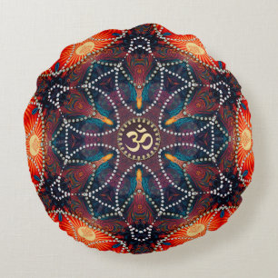 Geometrische Keltische Energie Om Mandala Ronde Ku Rond Kussen