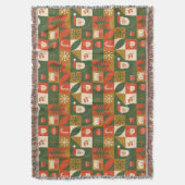 Geometrische Kerst Naadloze Santa Beer Pattern Deken (Voorkant Verticaal)