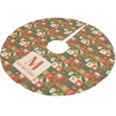 Geometrische Kerst Naadloze Santa Beer Pattern Kerstboom Rok (Gekanteld)