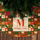 Geometrische Kerst Naadloze Santa Beer Pattern Kerstboom Rok