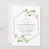 Geometrische kerstbaptisme of kerstfeest kaart (Voorkant)