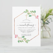 Geometrische kerstbaptisme of kerstfeest kaart (Staand voorkant)