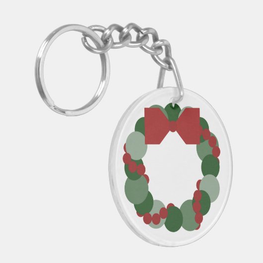 Geometrische kerstbeker sleutelhanger (Voorkant Links)