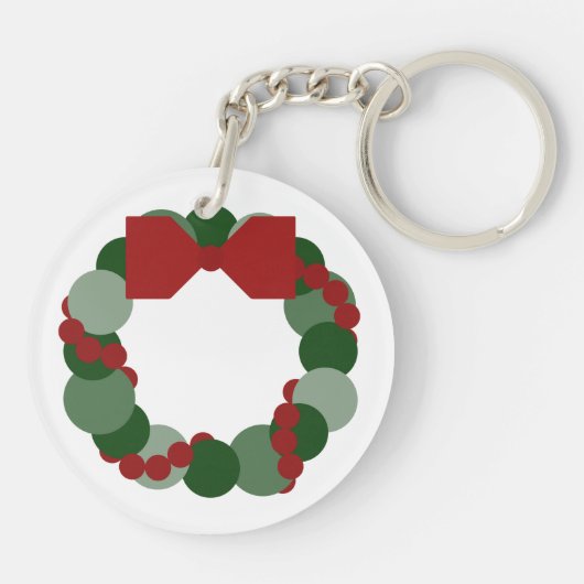 Geometrische kerstbeker sleutelhanger (Achterkant)