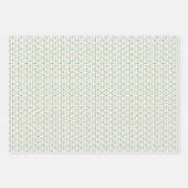 Geometrische kerstbomen op crème inpakpapier vel (Voorkant 3)